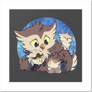 Adorable Owlbear Family Posters and Art